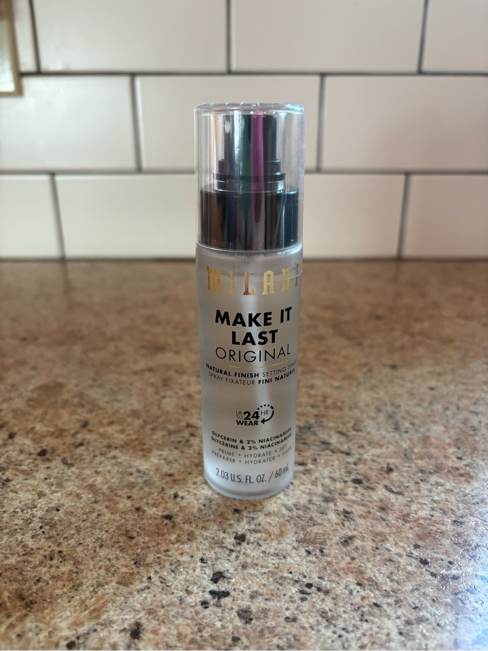 Milani Make It Last Original Setting Spray - Clear Bottle with Gold Logo